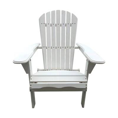 White Solid Wood Folding Adirondack Chair K30234