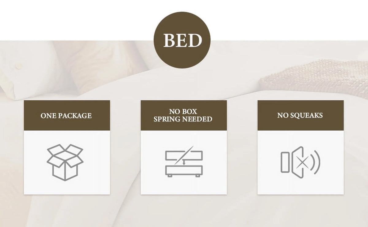 Queen Size Wood Slat Bed Frame N644