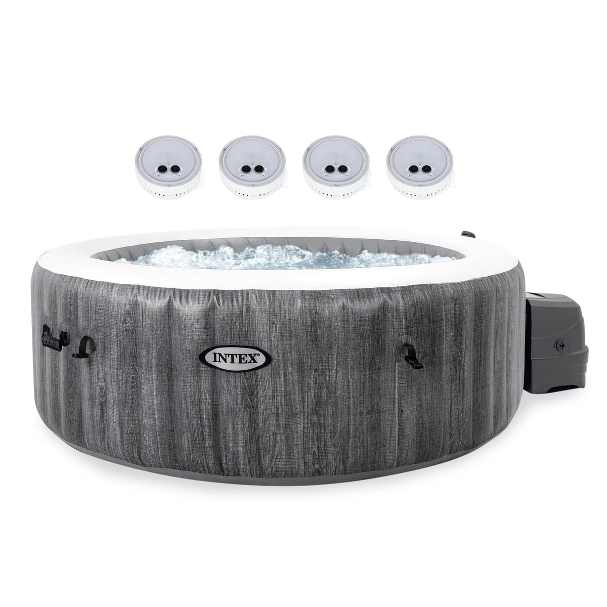 Inflatable Hot Tub with Multi-Colored LED Lights I875625