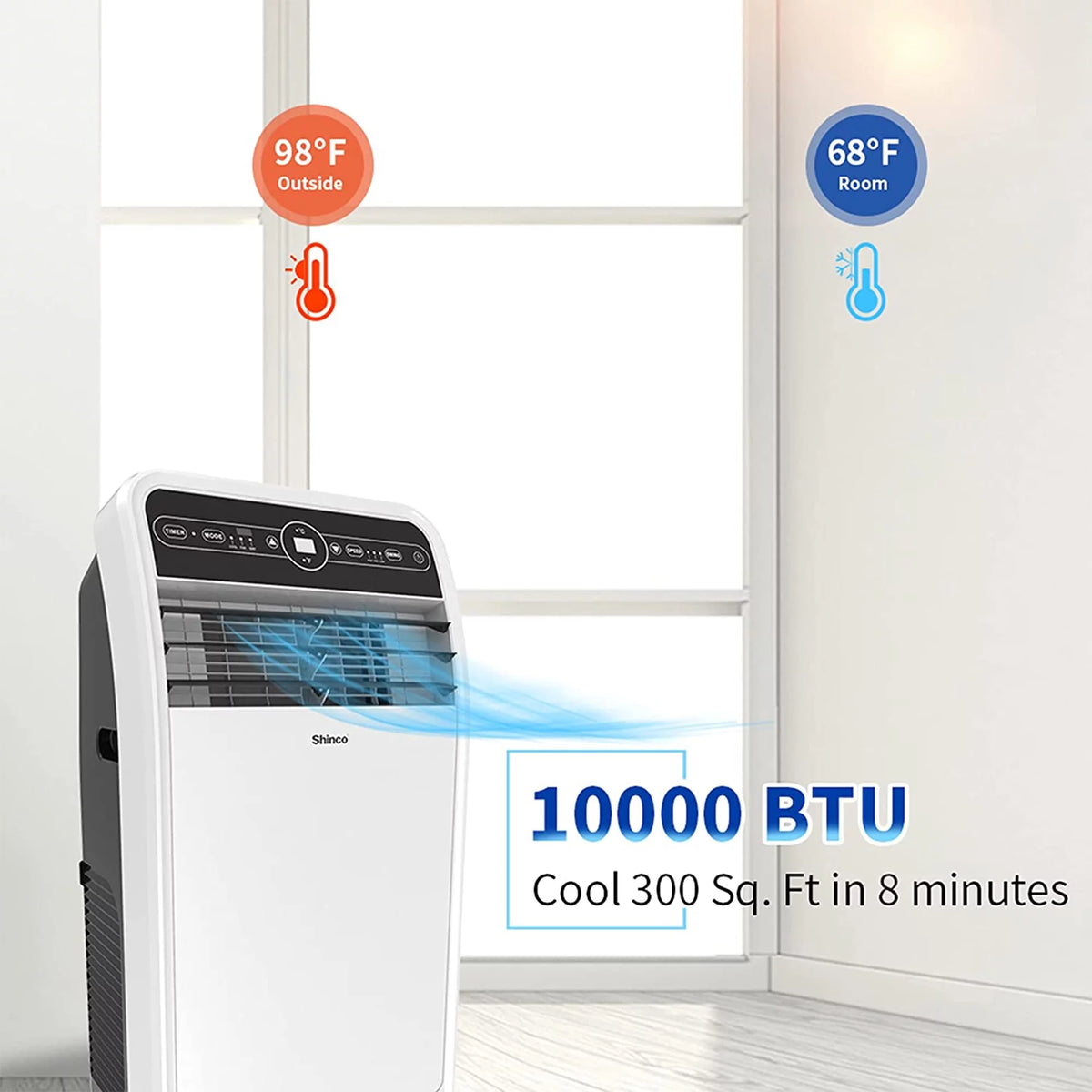 10,000 BTU Portable AC Unit, Dehumidifier, & Fan Z496434