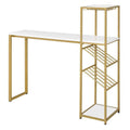 Metal Bar Table with Wine Shelf N301