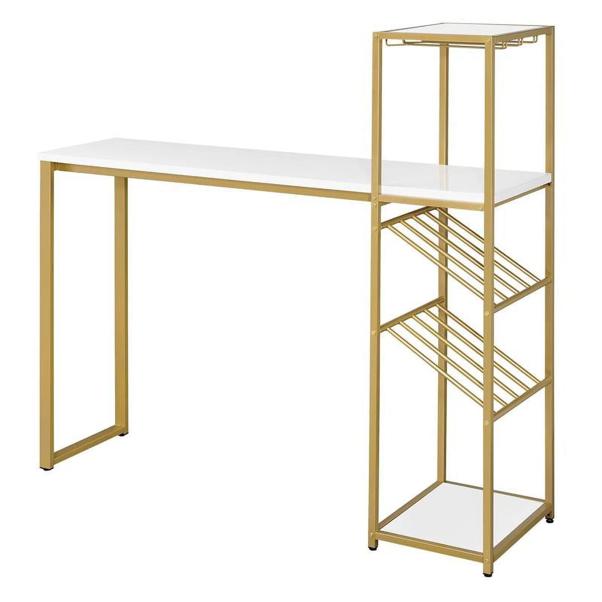 Metal Bar Table with Wine Shelf N301