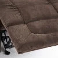 Chocolate Brown and Black Fabric Tufted Recliner Q9004
