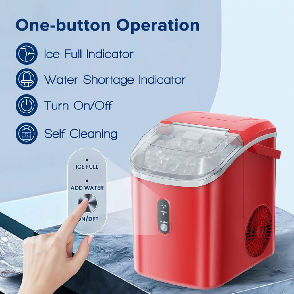 Portable Countertop Nugget Ice Maker with Self-Cleaning I7103