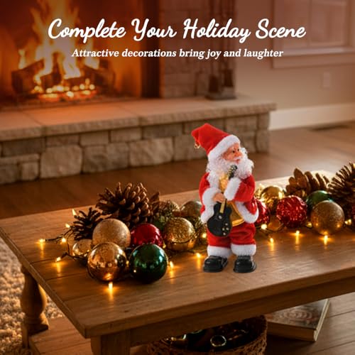 Animated Singing and Dancing Santa Claus Christmas Figurine J48362