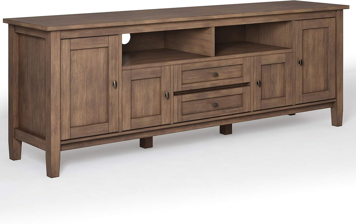 72 inch Wide Rustic Solid Wood TV Media Stand L60862