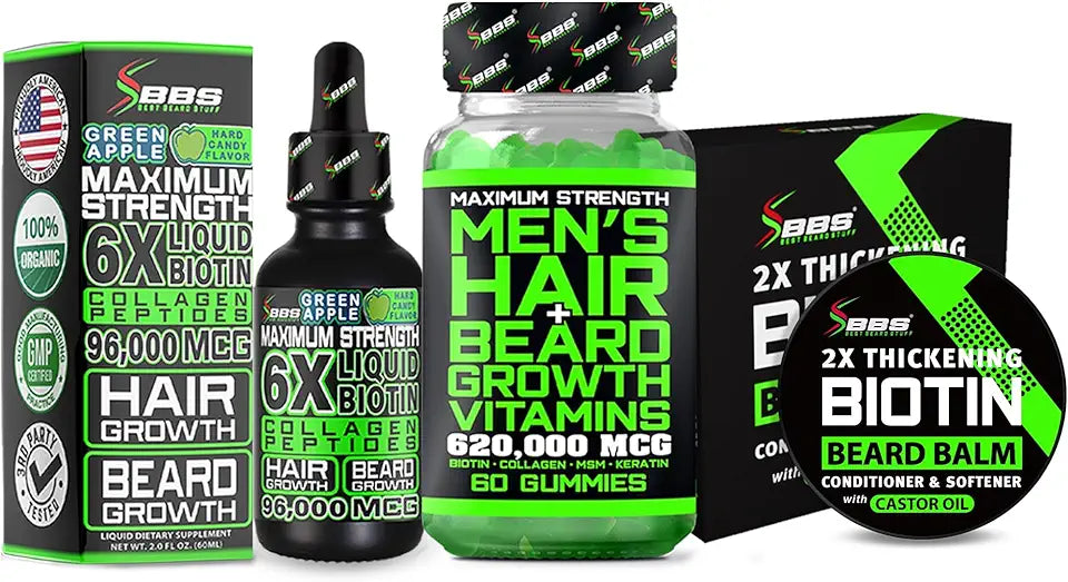 Beard Growth Kit with Vitamins and Biotin Beard Balm D267