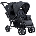 Double Foldable Lightweight Black Stroller M221