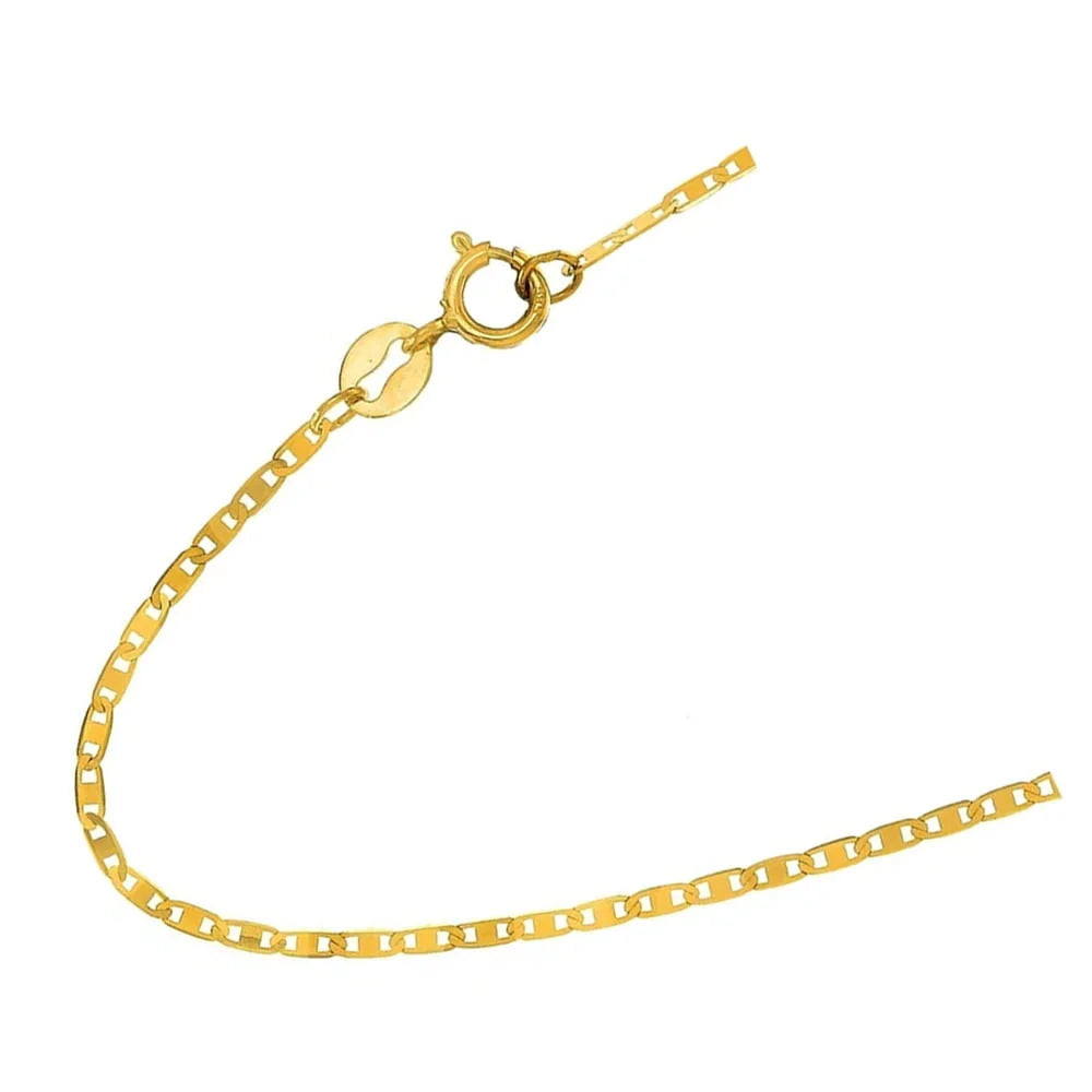 Solid Yellow Gold Mariner Chain Necklace D2600