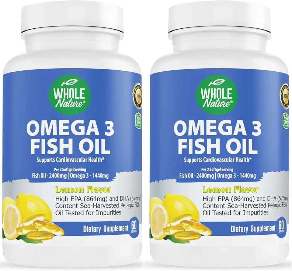 Omega 3 Fish Oil Supplements 2400 mg EPA DHA 120ct P481464