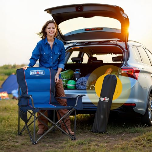Oversized Folding Camping Chair with Padded Cushion S342