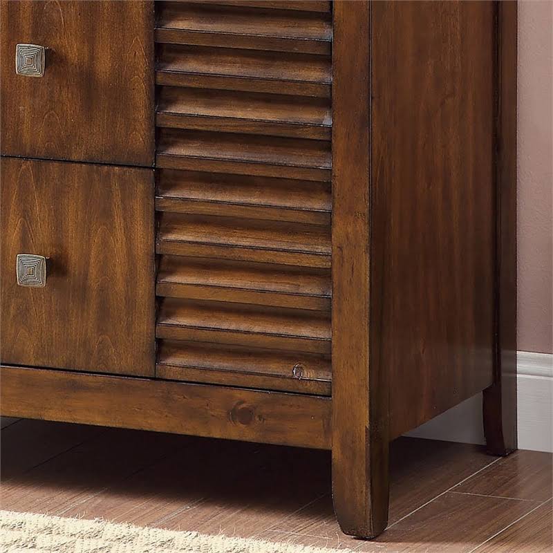 2 Drawer Walnut Media Chest V42519