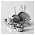 10 Pc Stainless Steel Ceramic Non-Stick Cookware Set Y21465