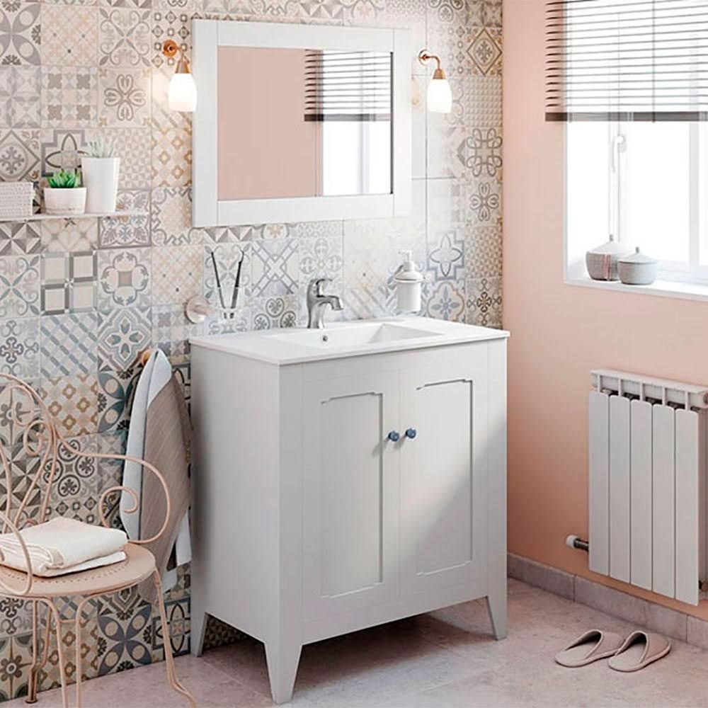 32x22 Grey Bathroom Vanity Cabinet Set with Ceramic Counter Top B527919