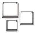 Wire Cube Shelf Set of 3 Shelves Black V156318