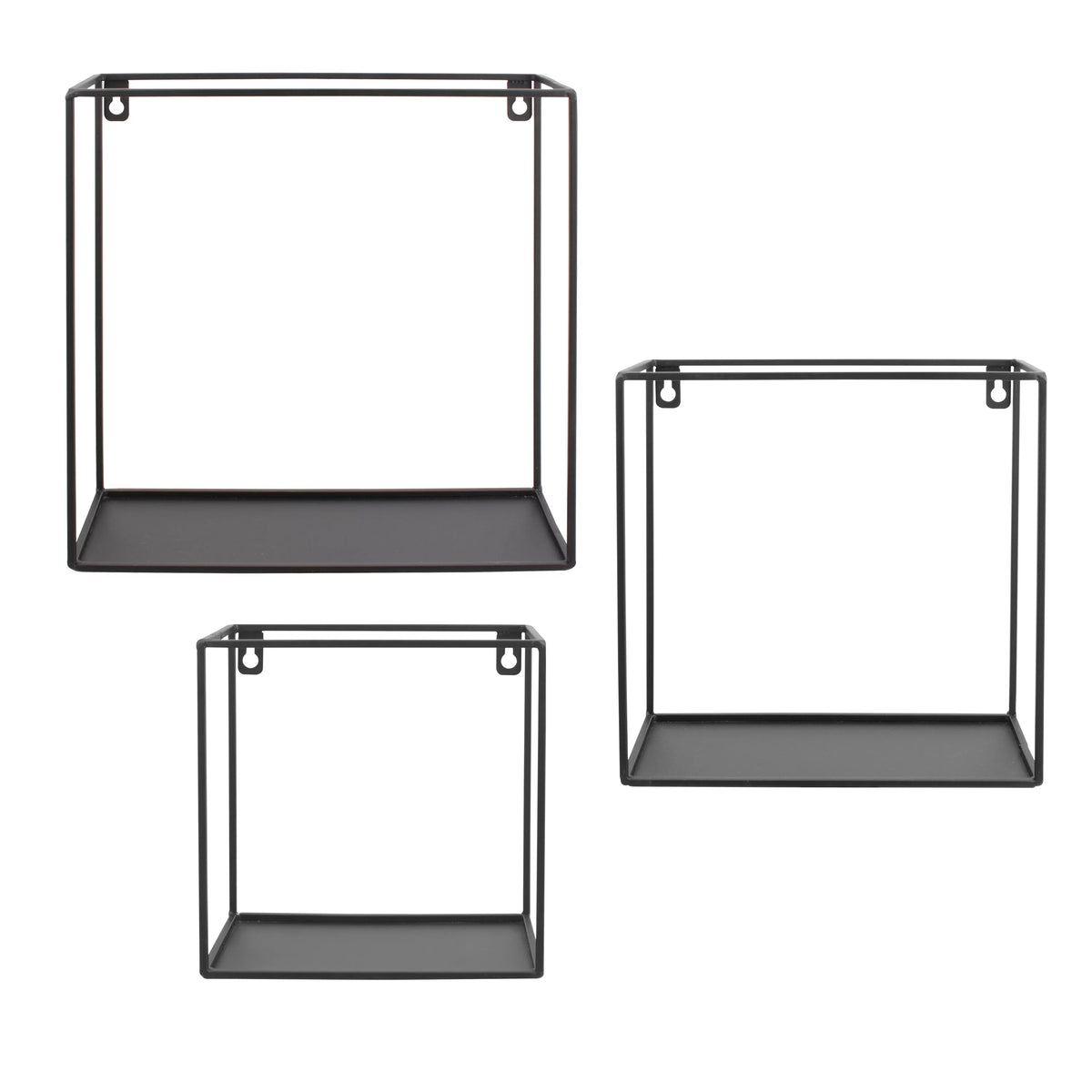 Wire Cube Shelf Set of 3 Shelves Black V156318