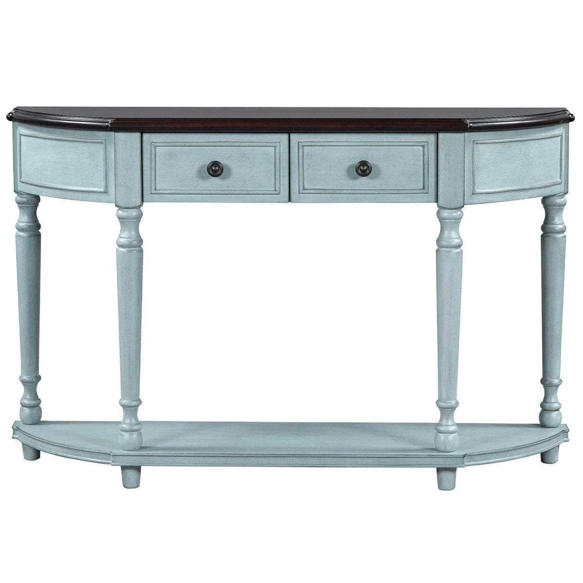 Circular Curved Console Table with Two Drawers E559404