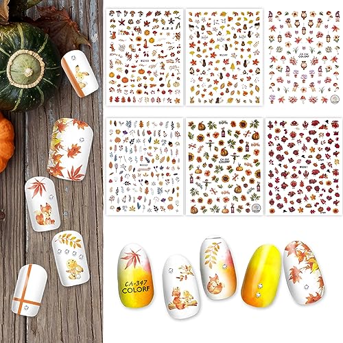 Fall Nail Art Stickers Self-Adhesive Nail Decals K2084