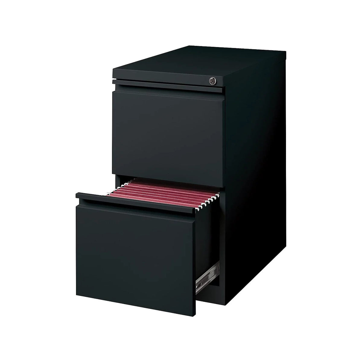 2-Drawer Vertical File Cabinet Locking Letter Black Y54204