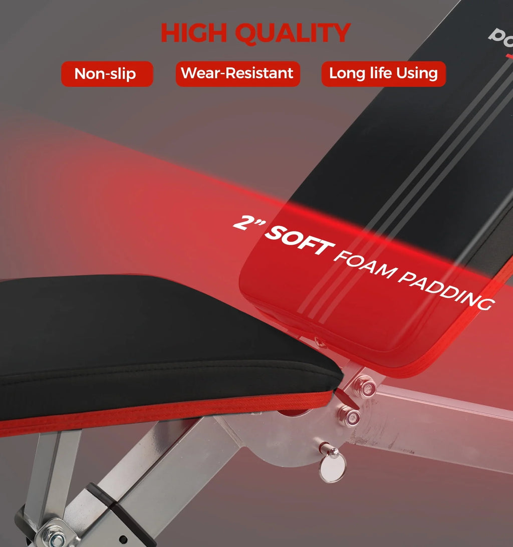 Foldable Weight Bench 600 lbs 6 Incline Adjustable Z174439