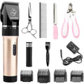 Low Noise Rechargeable Cordless Pet Clippers Grooming Kit with Storage Bag H683194