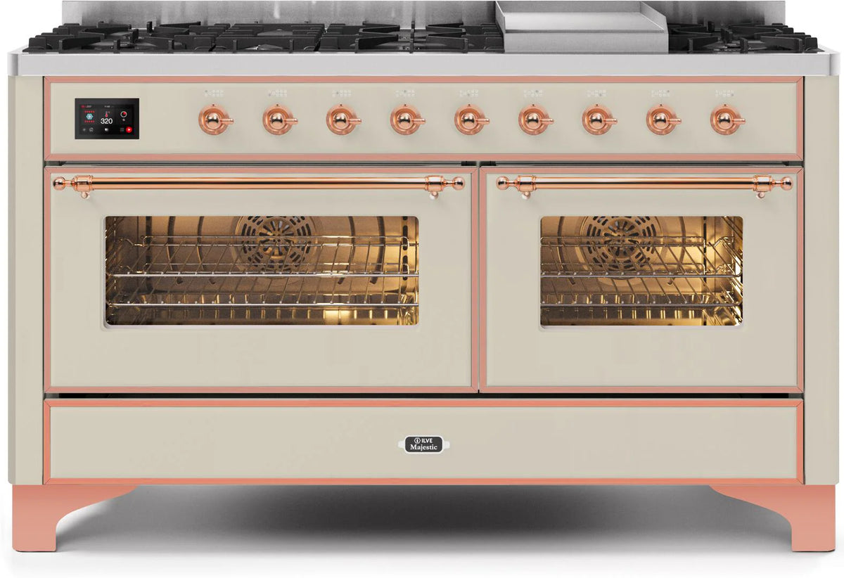 Antique White Dual Fuel Propane Gas Range C456