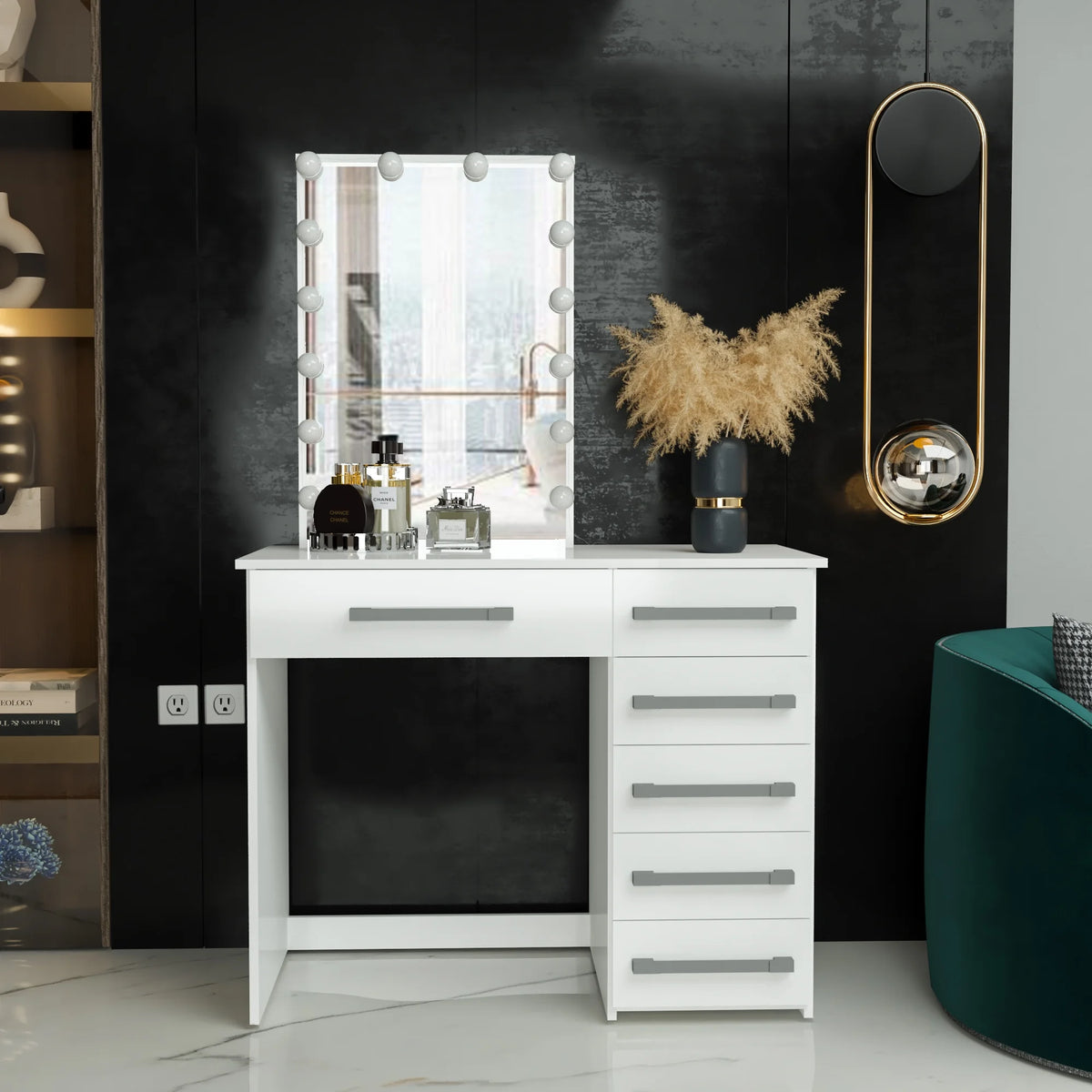 White Painted Vanity Table J979362