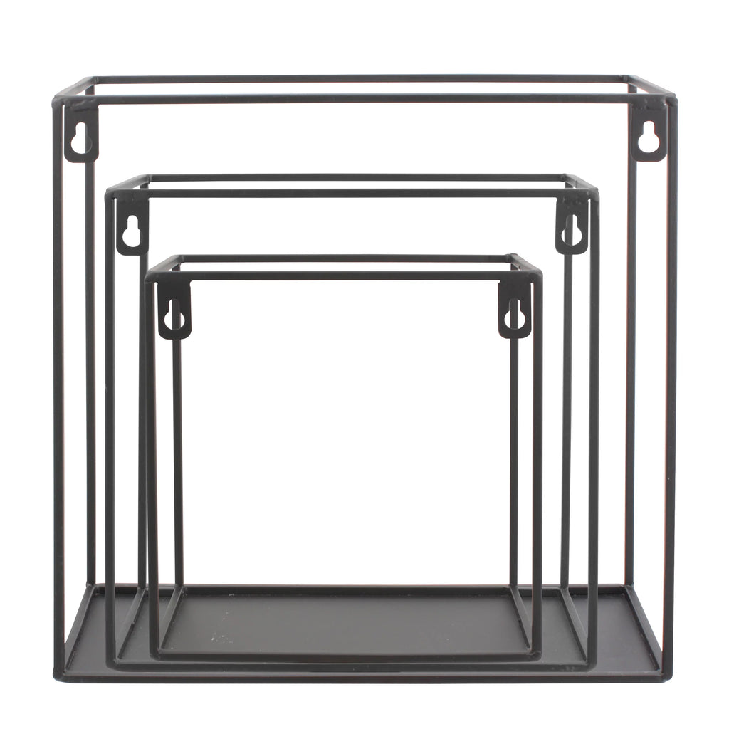 Wire Cube Shelf Set of 3 Shelves Black V156318