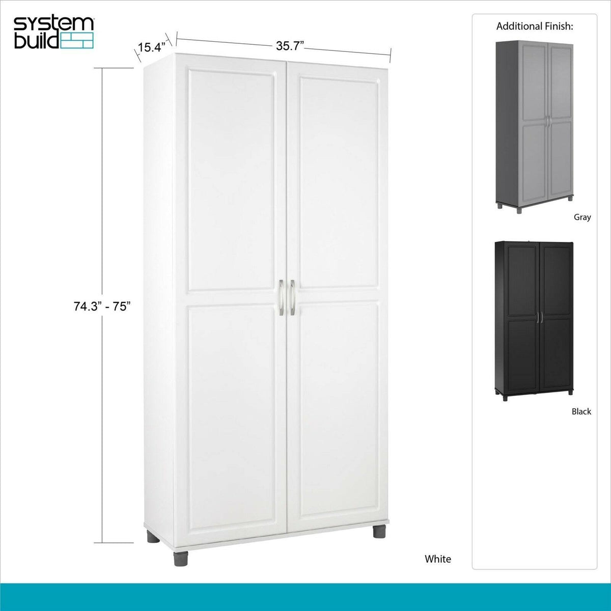 Utility Storage Cabinet, Gray Q237013