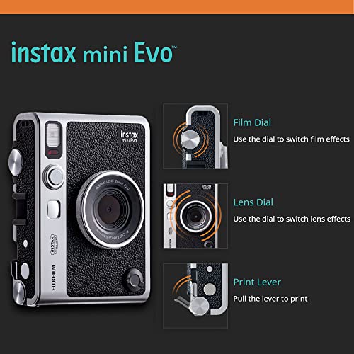 Black Hybrid Instant Camera Bundle with Instant Film G6476