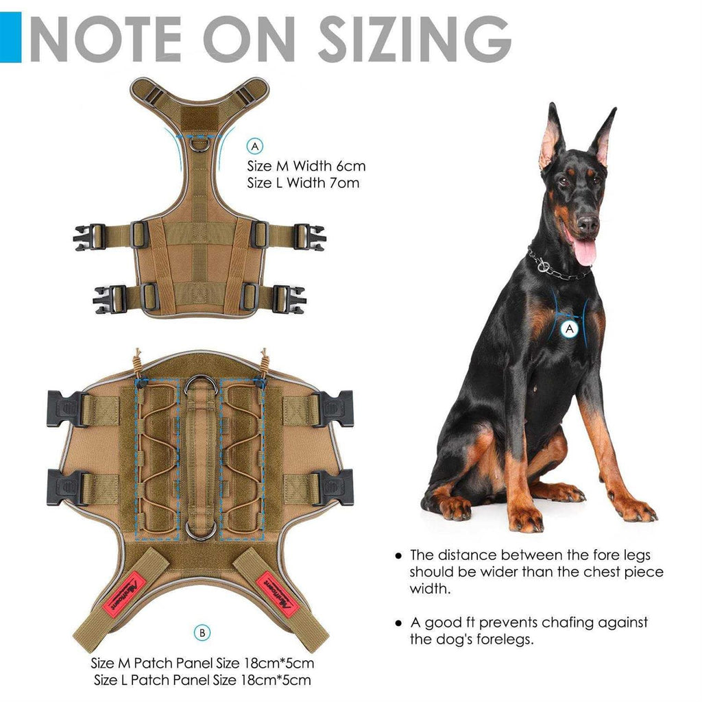 Tactical Dog Harness Reflective No Pull with Handle P338819