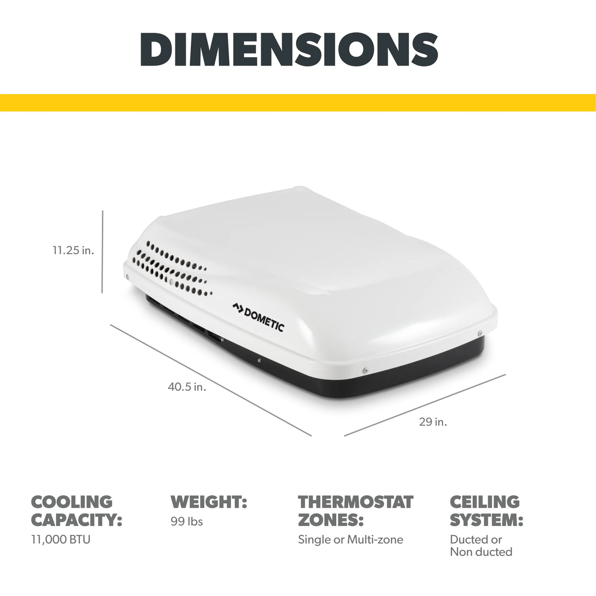 White 11K BTU Multi Zone Air Conditioner U611500