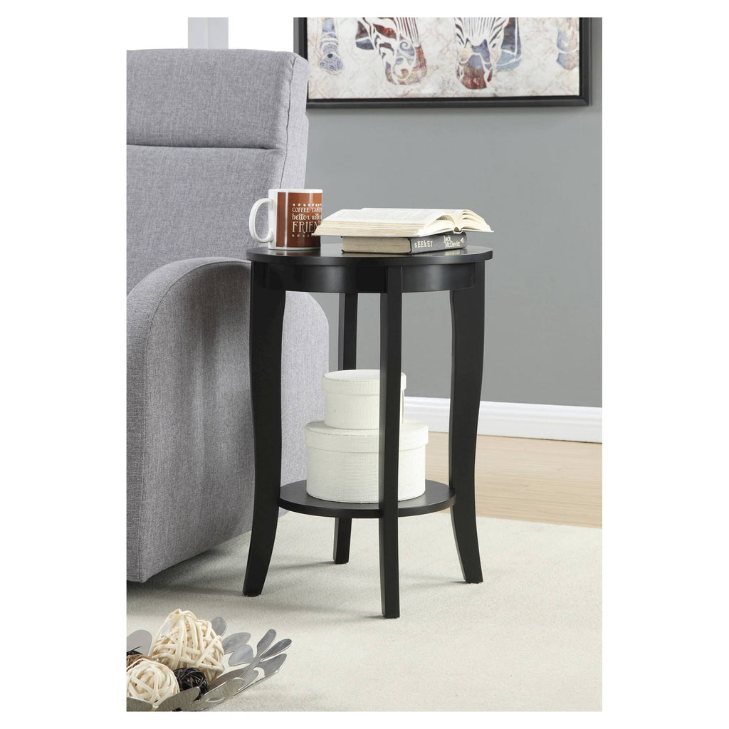Black Round End Table J39431