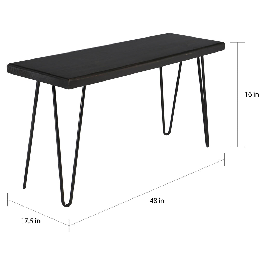 Weathered Gray Wood Bench D7708