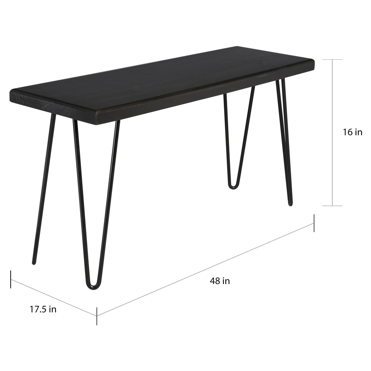 Weathered Gray Wood Bench D7708
