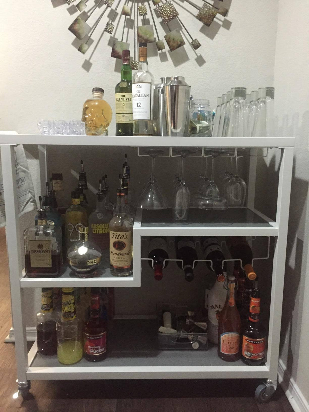 White Bar Cart U77691
