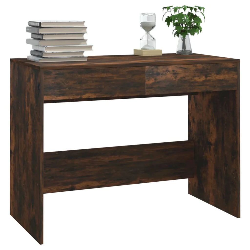 Smoked Oak Engineered Wood Desk X8427