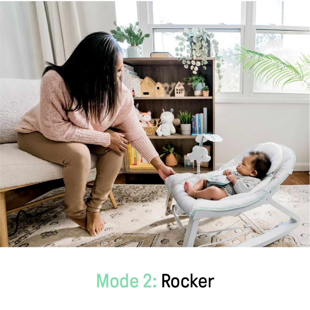 Gray 3-in-1 Baby Bouncer and Rocker Chair N162450