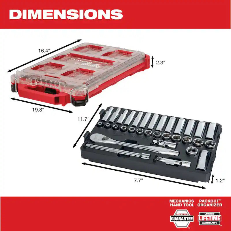 3/8 in. Drive Metric Ratchet and Socket Mechanics Tool Set 40-Piece F221