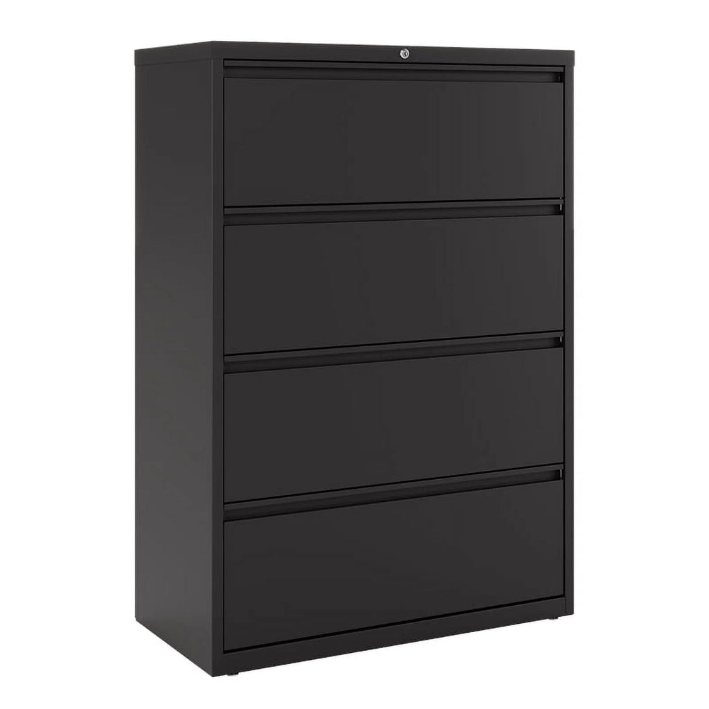 36" Wide 4 Drawer Metal Lateral File Cabinet Black A482264