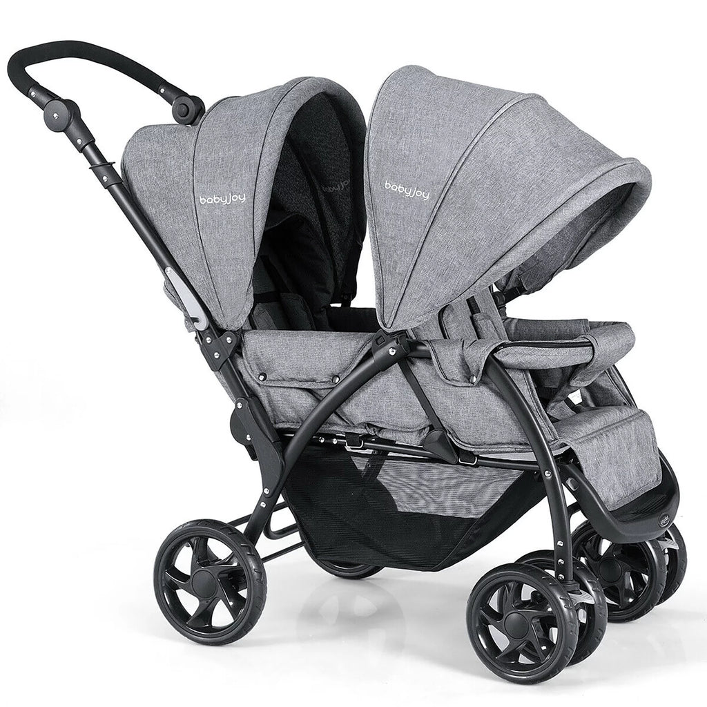 Double Foldable Lightweight Black Stroller M221