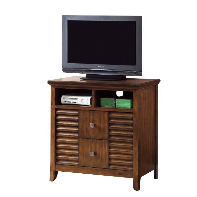 2 Drawer Walnut Media Chest V42519
