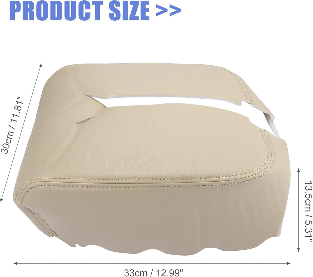 Beige Car Center Console Lid Armrest Cover Protector Pack of 2 D588475