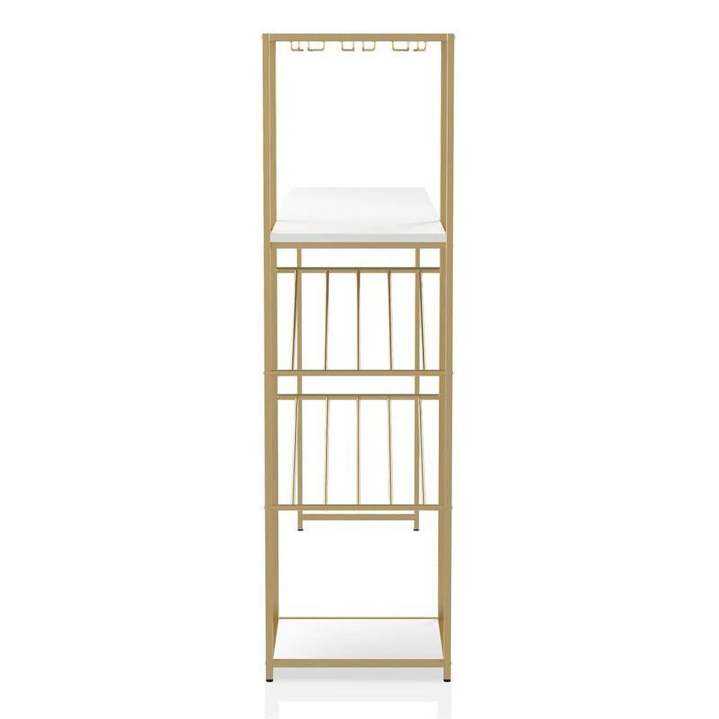 Metal Bar Table with Wine Shelf N301
