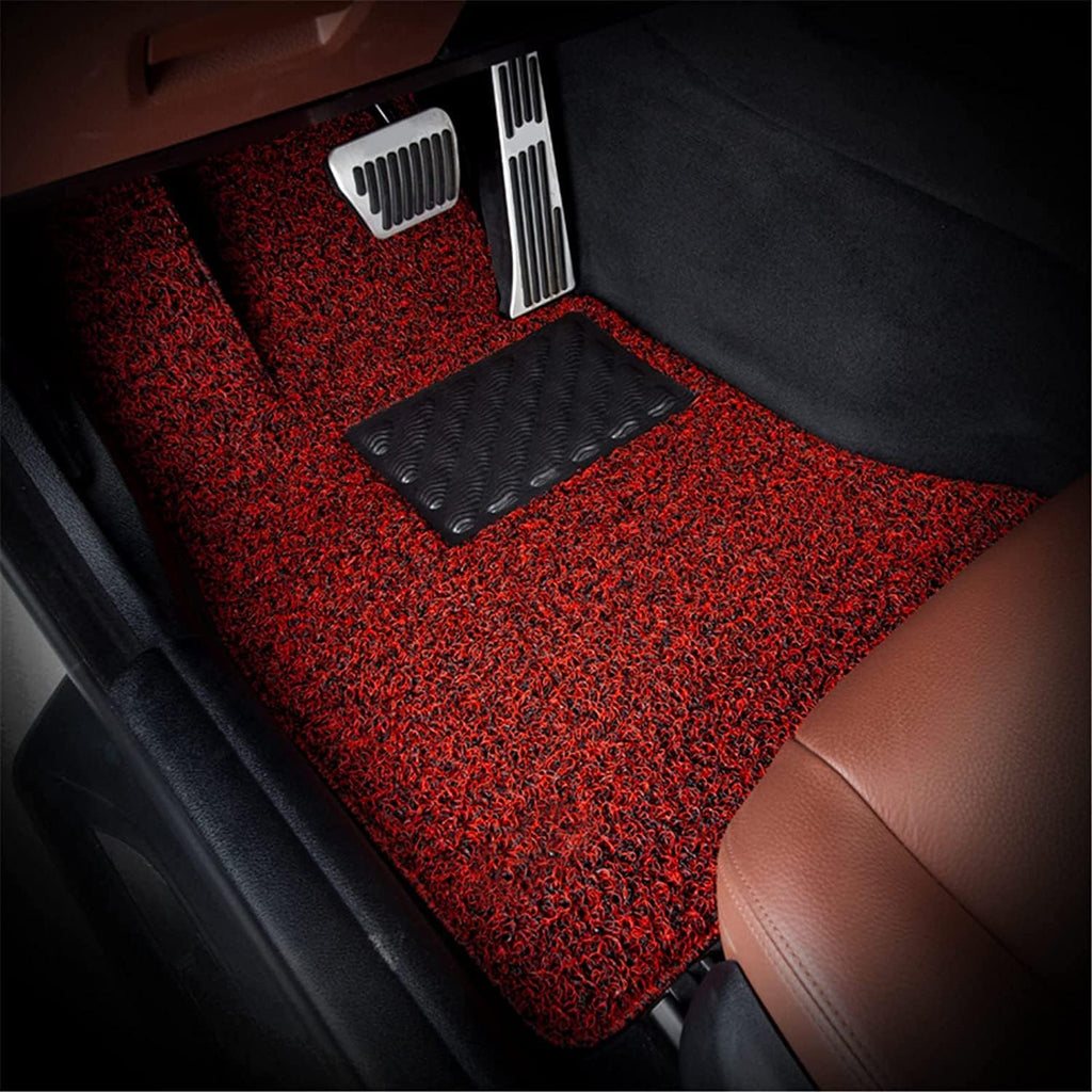 Black Red 3 Piece Rubber Car Floor Mats X968751