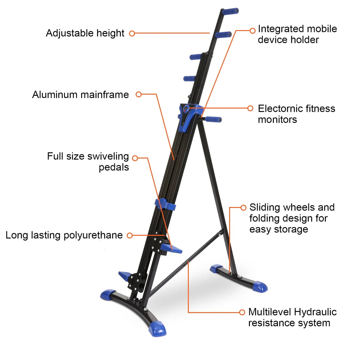 Vertical Climber and Folding Stair Stepper Machine J3749