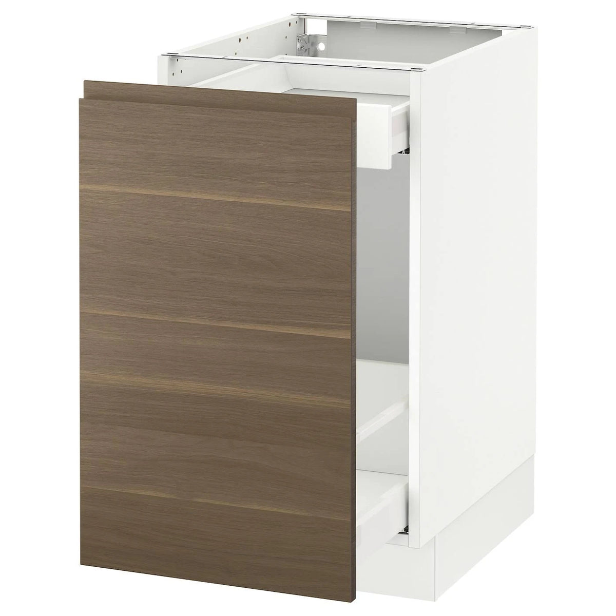 White Base Cabinet with Pull-Out Storage P60547