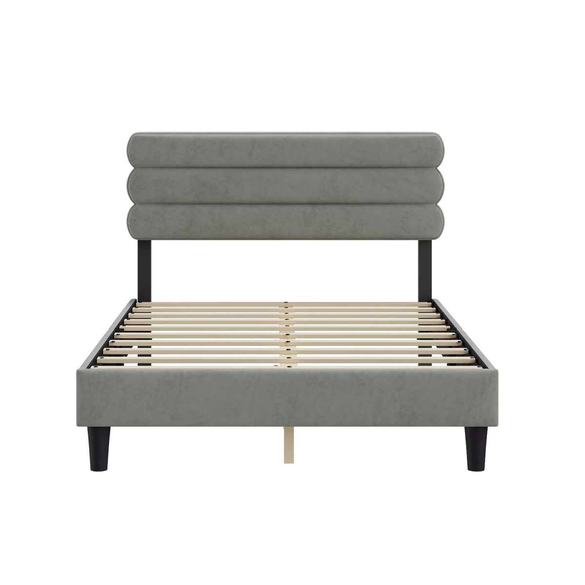 Full Size Bed Frame Light Gray P390692