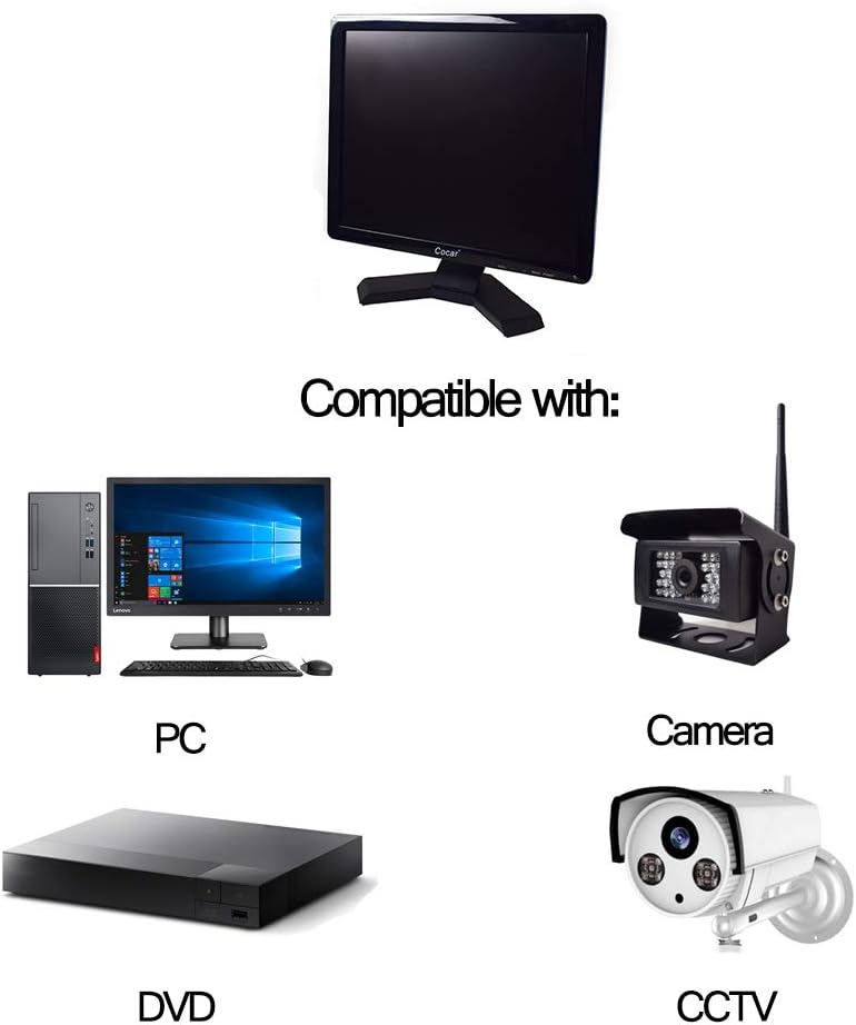 19 inch CCTV Security Monitor with BNC VGA HDMI AV LCD Screen F19089
