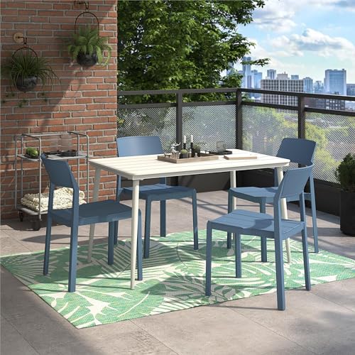 Charcoal Stacking Dining Chairs 4-Pack J866